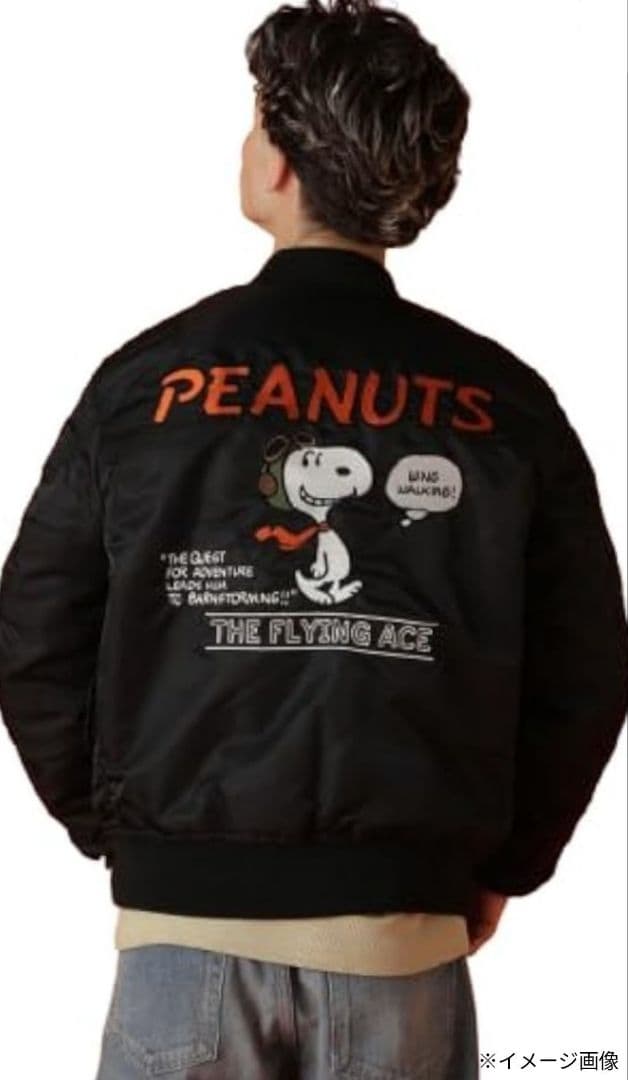 アヴィレックス×スヌーピー 限定 コラボ MA-1 ワッペン/バック刺繍【M