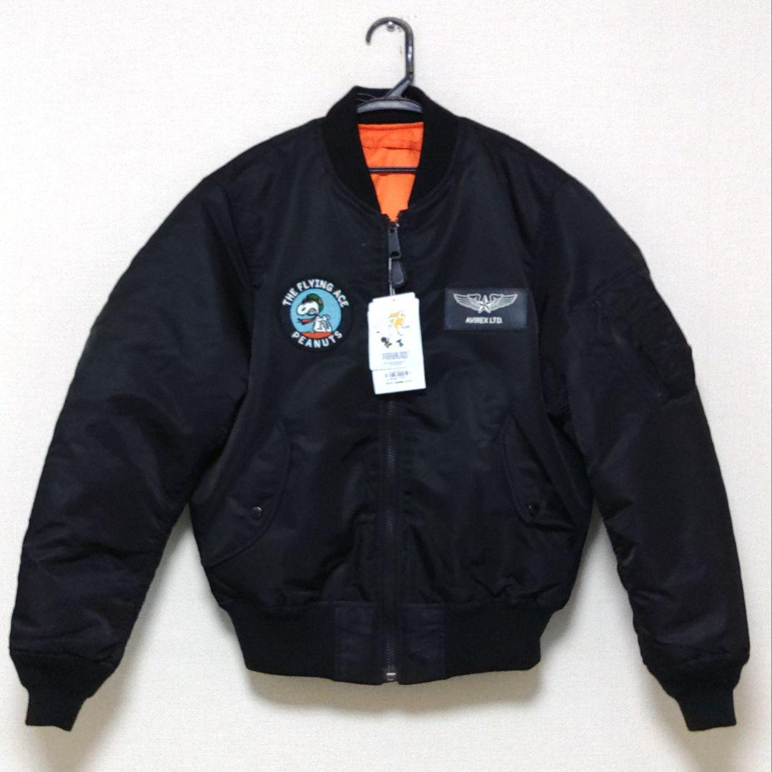 アヴィレックス×スヌーピー 限定 コラボ MA-1 ワッペン/バック刺繍【M