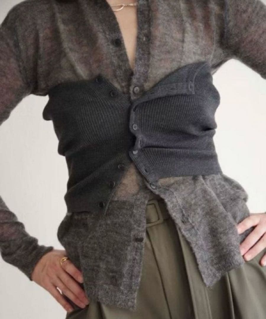 AURALEE オーラリー　スーパーファインウールハイガーゼニットバンドゥ AURALEE オーラリー スーパーファインウールハイガーゼニットバンドゥ