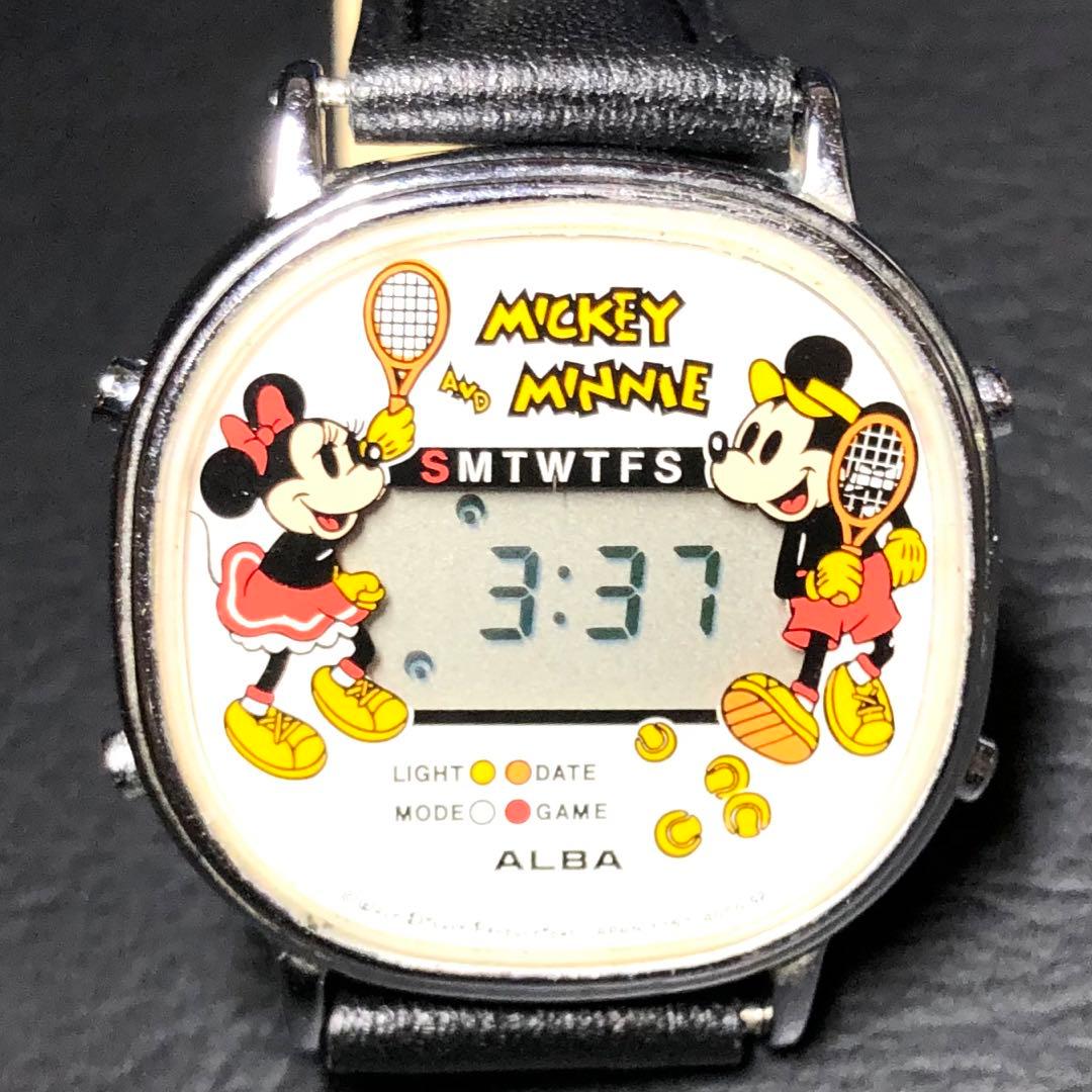 動作品セイコー アルバ ミッキーマウス限定 腕時計 ゲーム機能付き