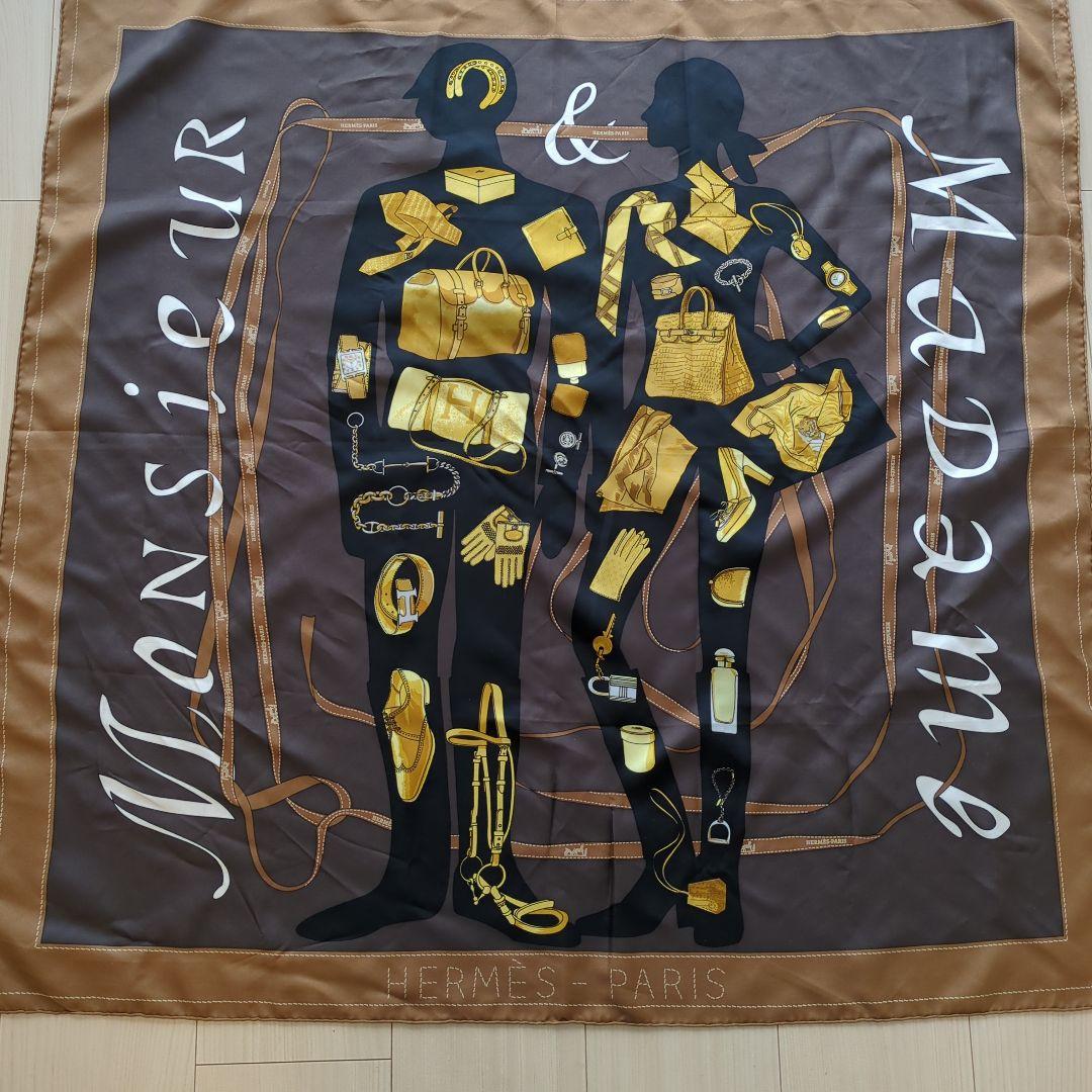 HERMES エルメスカレ90 ムッシュ＆マダム 楽天市場】［南店］【極美品】 エルメス カレ90 ムッシュ＆マダム 大判