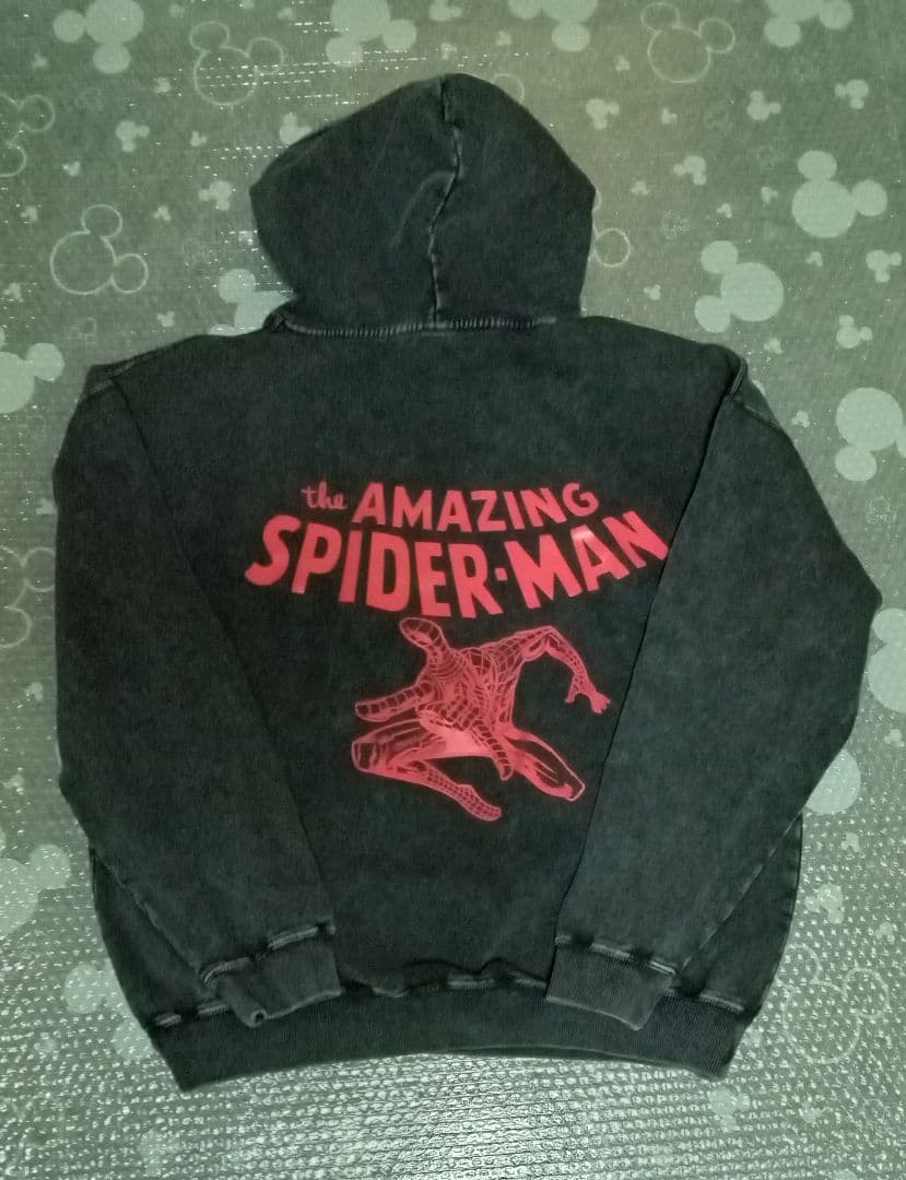 LYFT スパイダーマン パーカー Mサイズ ダークグレー