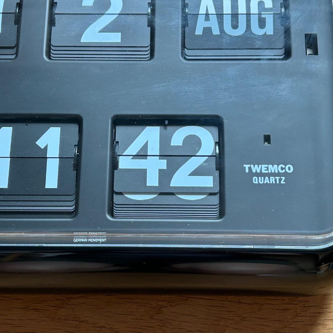 訳あり ジャンク品 TWEMCO トゥエンコ パタパタ時計QD-35 ブラック