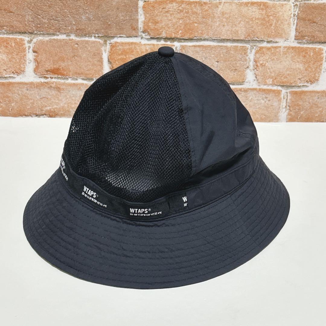 【美品】WTAPS ダブルタップス バケットハット(2)メッシュ　ブラック WTAPS（ダブルタップス） 23AW BUCKET 03/HAT/SYNTHETIC 232HCDT-HT17