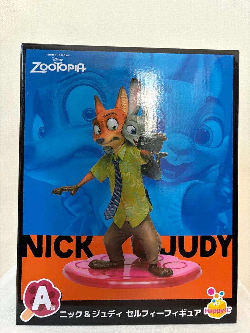 【新品未開封】ズートピア1番くじ　A賞 ニック & ジュディ ズートピア×Happyくじ」4月11日より発売！A賞はニック＆ジュデの