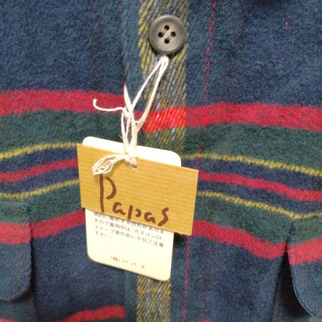 未使用NON NO マドモアゼルノンノン チェックネルシャツ PAPAS NON NO