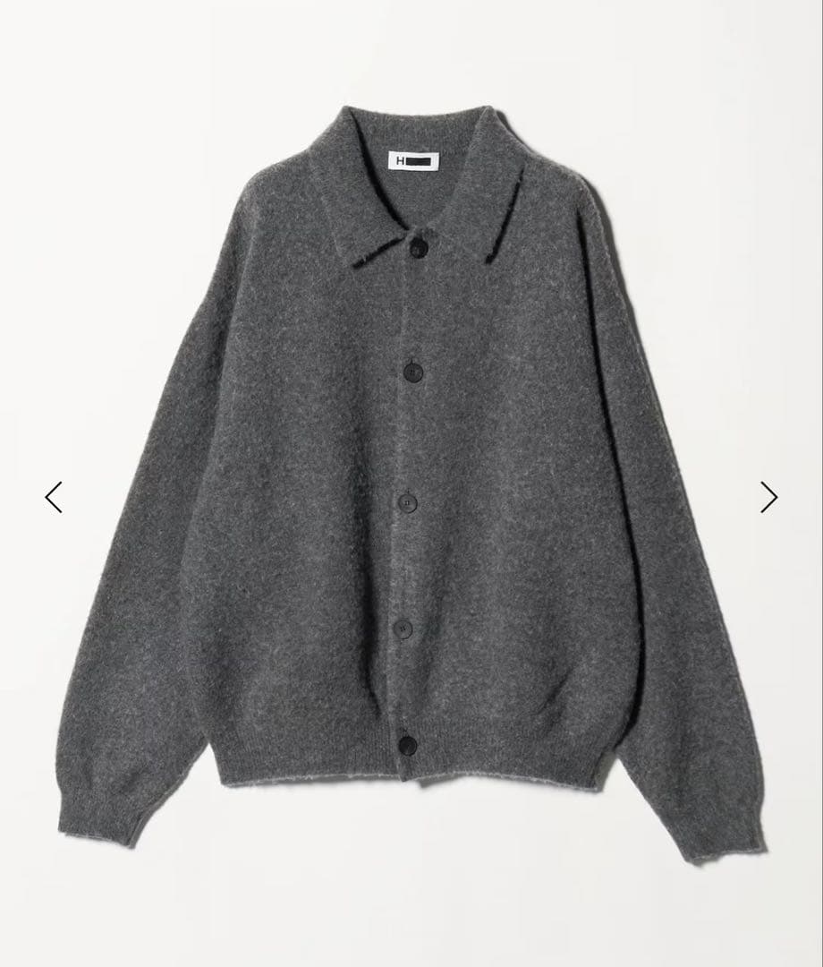 h beauty & youth ナッピングウール ポロカラー カーディガン - メルカリ