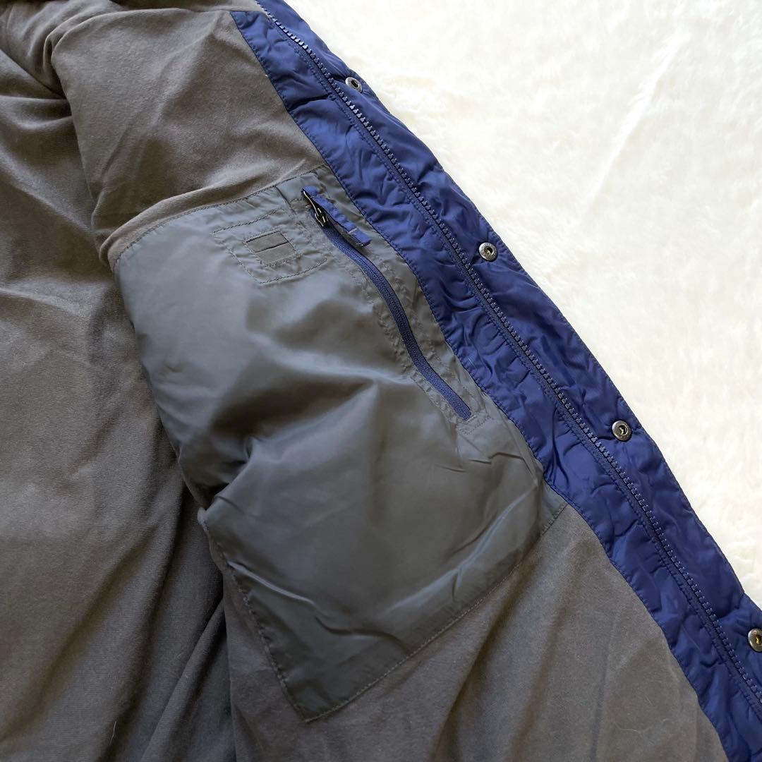 L.L.Bean ダウンベスト 肉厚 ネイビーブルー L 刺繍ロゴ