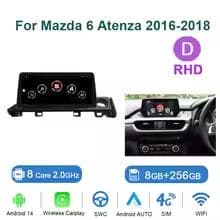 Mazda 6 Atenza 2016-2018 インダッシュモニター SINOSMART 10.25インチ Android デュアルシステム画面 Mazda 6 Mazda6