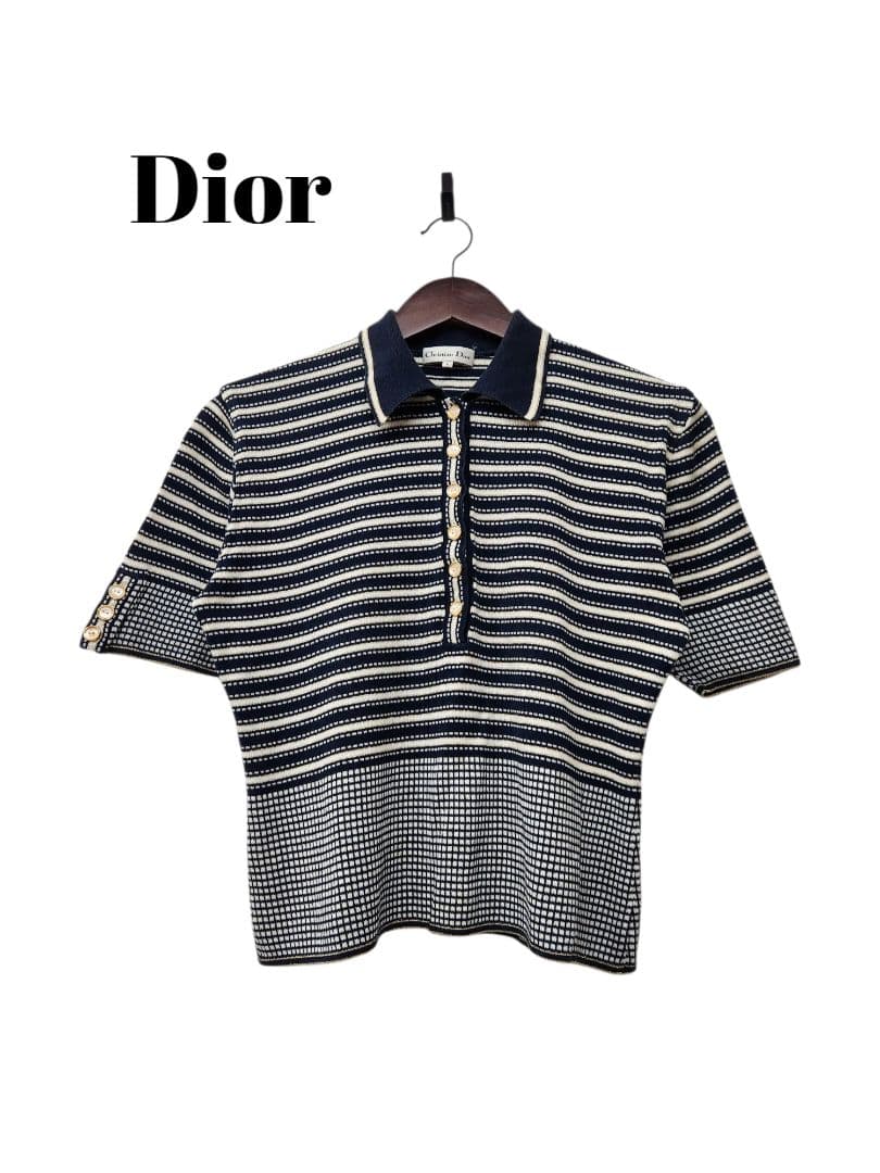 64015　Dior　ニットポロシャツ Christian Dior SPORTS(クリスチャンディオールスポーツ) 90's