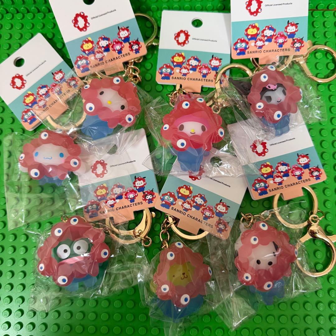 EXPO2025サンリオ ミャクミャク クリアキーホルダー 全７種　コンプリート ミャクミャク サンリオ コラボグッズ 受注販売！全7種クリア