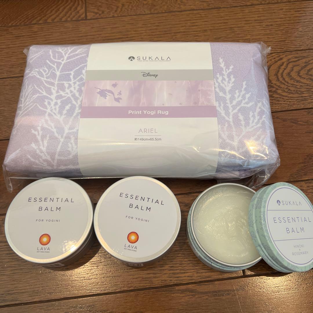 SUKALA Print Yogi Rug アリエルとバーム3個 SUKALA】Yogi Rug(ターコイズ・ピーチスキン・ライラック・アクア