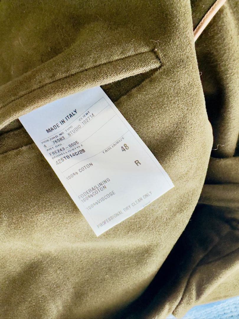 最終日まであと3日ベルルッティ オリーブ色 ダブルブレスト ロングコート