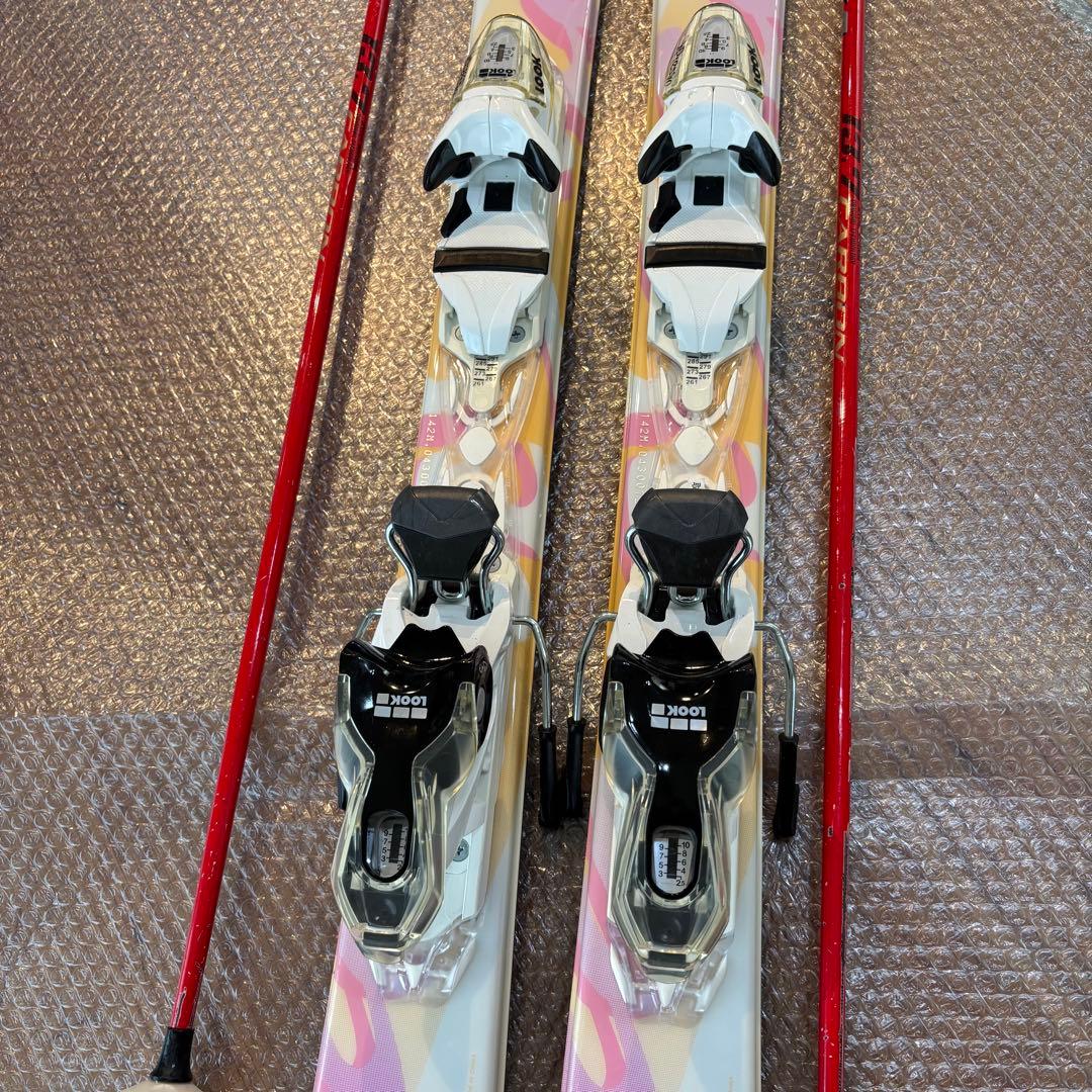 レディース　KASTLE 24〜24.5cm スキーセット　オガサカストック付