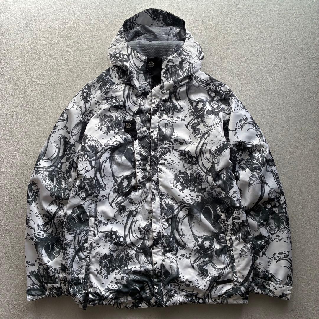 686 MANNUAL WARLOCK JACKET 総柄 スカルプリント L 686 MANNUAL WARLOCK JACKET 総柄 スカルプリント L - メルカリ