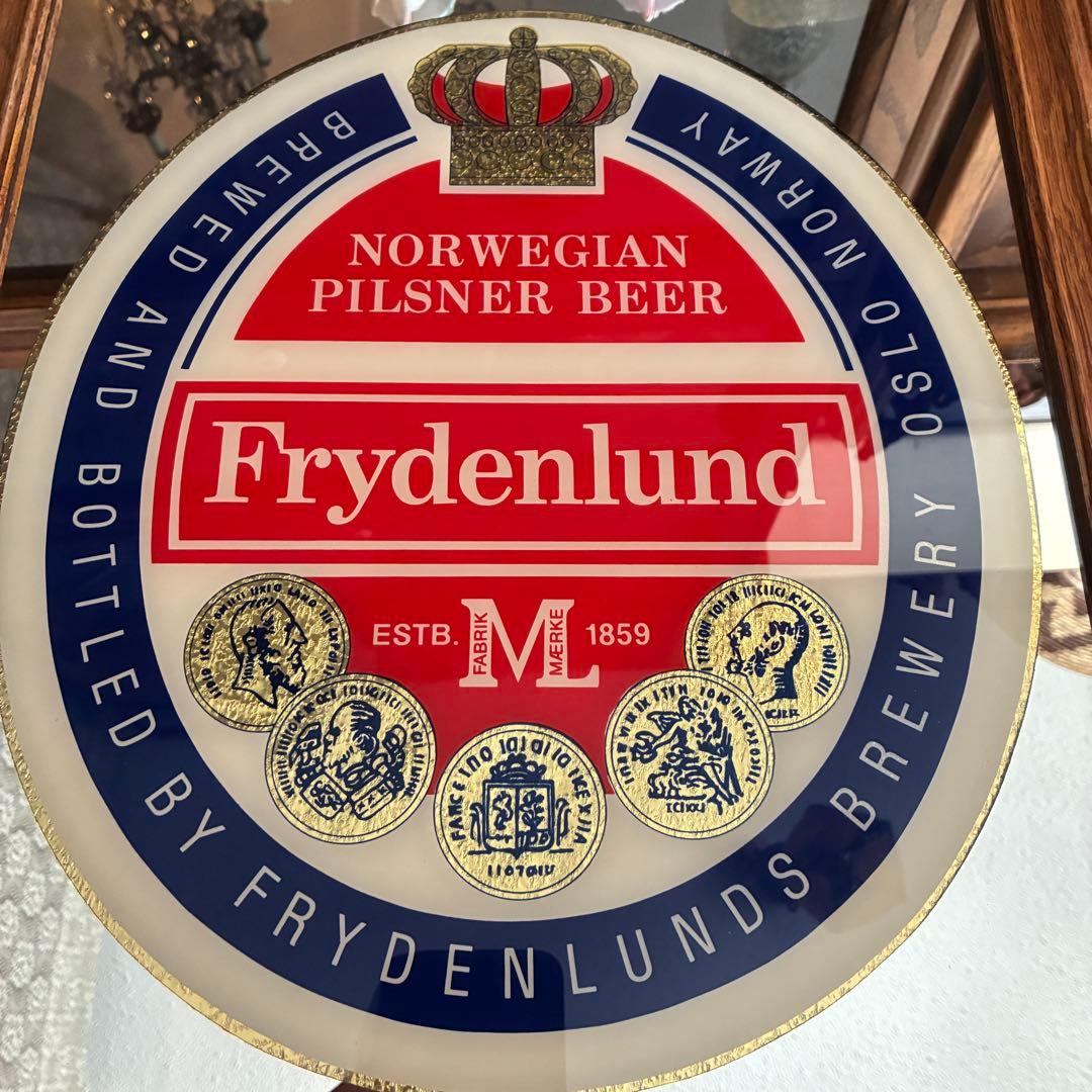 Frydenlundアメリカアンティーク 鏡パブミラー北欧ノルウェー酒USA看板