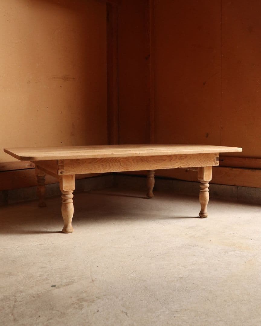 最終お値下げ 大きめサイズのろくろ脚角ちゃぶ台　古道具 古家具 ローテーブル 最終お値下げ 大きめサイズのろくろ脚角ちゃぶ台 古道具 古家具 ロー