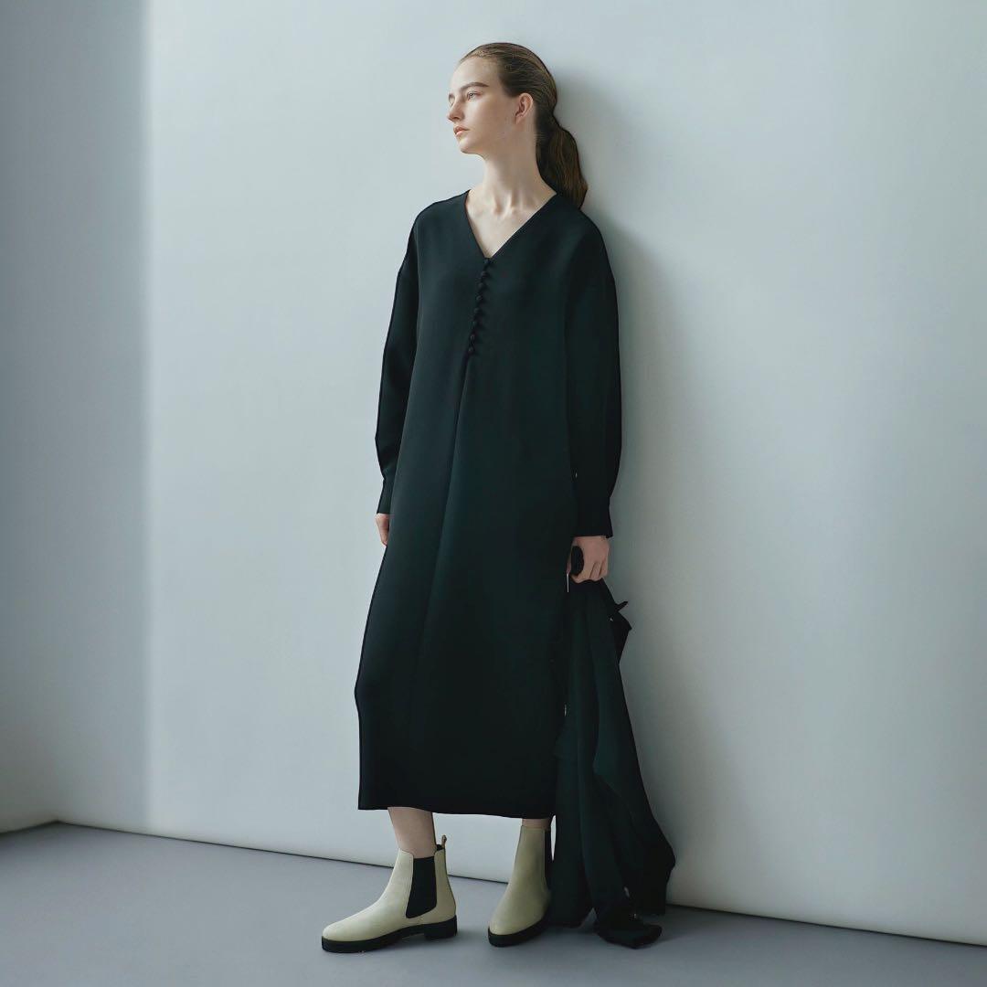 uncrave アンクレイヴ ウォッシャブルダブルクロスワンピース コクーン