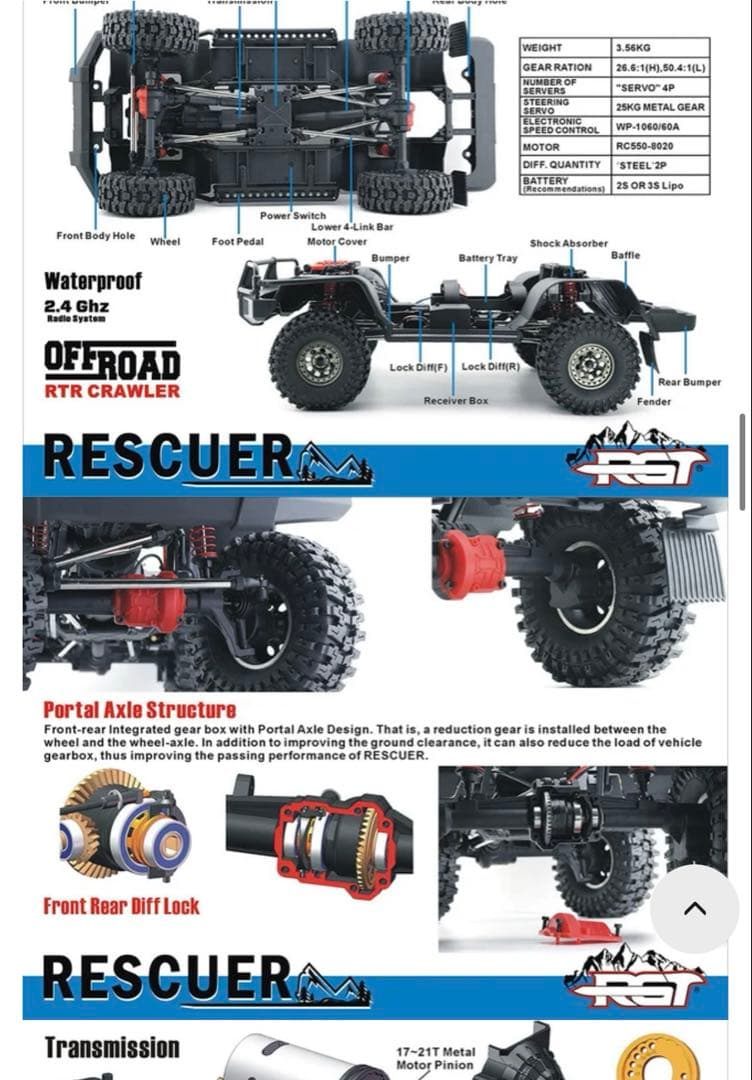 RGT 1/10 RCEX86190 LC76 スケールクローラー - メルカリ