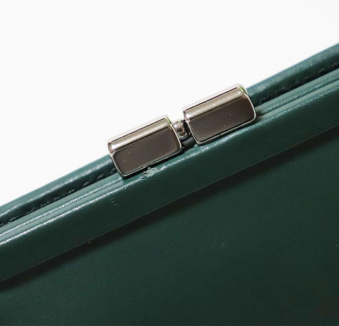 《アニエスベー》箱付新品 上品 レザーがま口2つ折り財布 口金 ウォレット