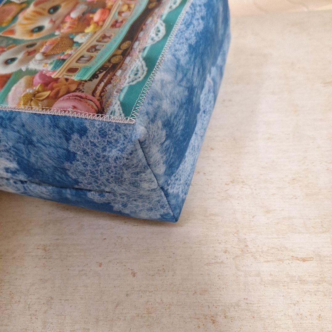 激レアパネル生地 ハンドメイド ミニバック 布バスケット