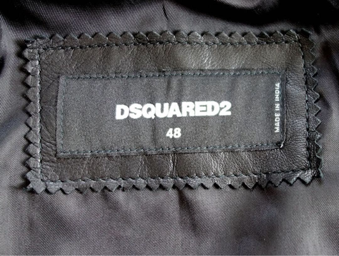 ディースクエアード2 シープスキン シングルフロント ライダース