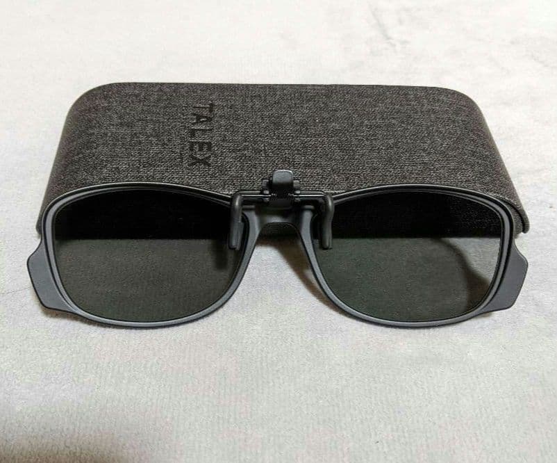 TALEX タレックスCLP-04 ブラッククリップオンサングラス ケース付き