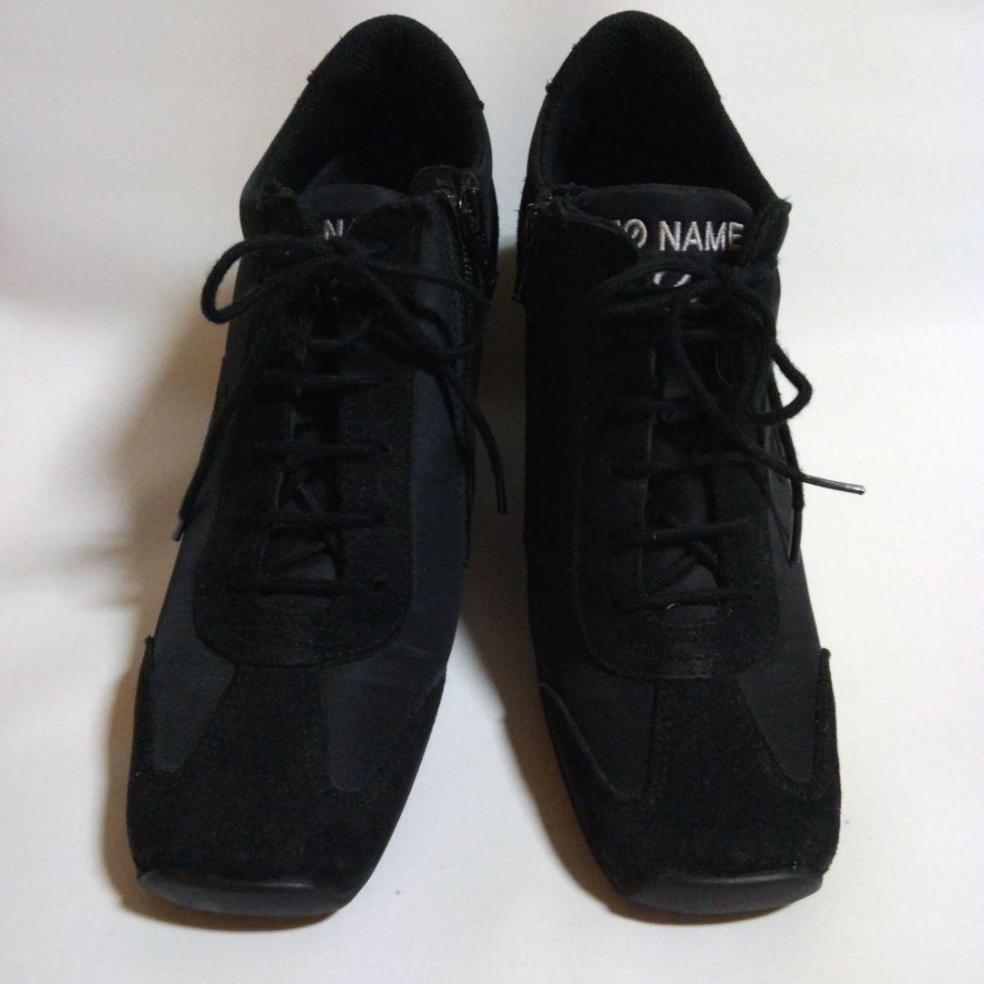 no name ウェッジソール 厚底スニーカー ブラック 38 - メルカリ