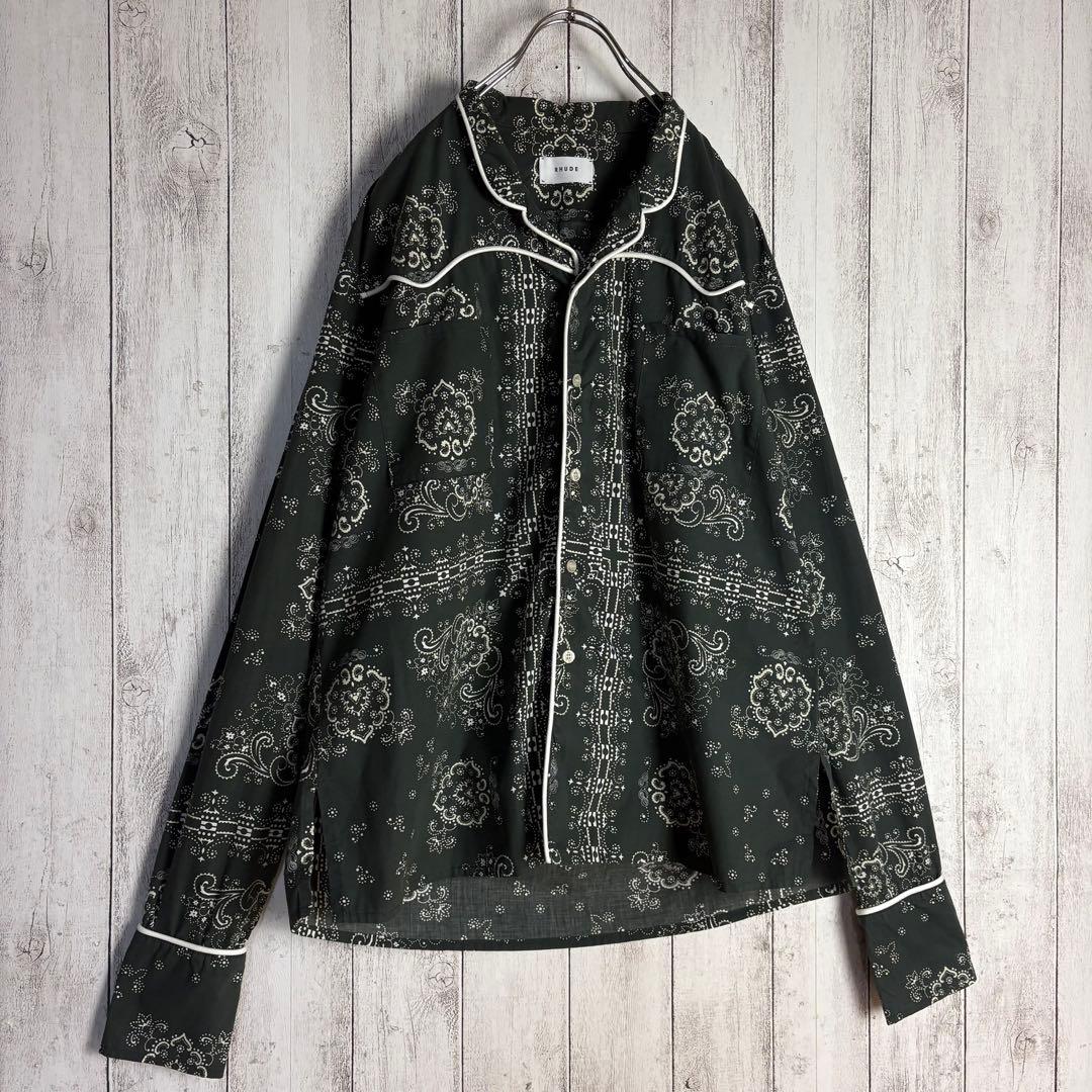 T-pablow着用】RHUDE☆バンダナ柄パジャマシャツ ペイズリー柄 M