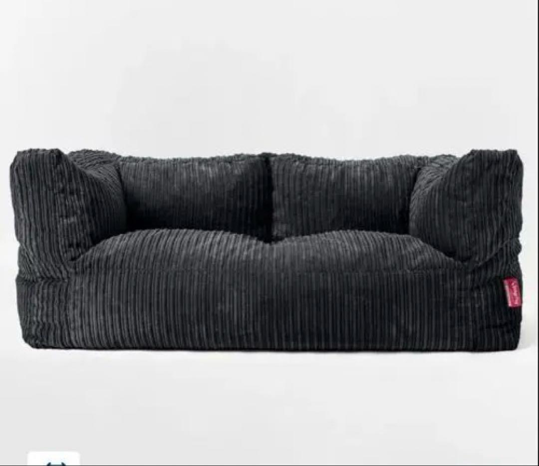 【__om】 loungepug 2人掛けアルバートソファビーズクッション LoungePug 2人掛けアルバートビーズソファ-クラシックコーデュロイ