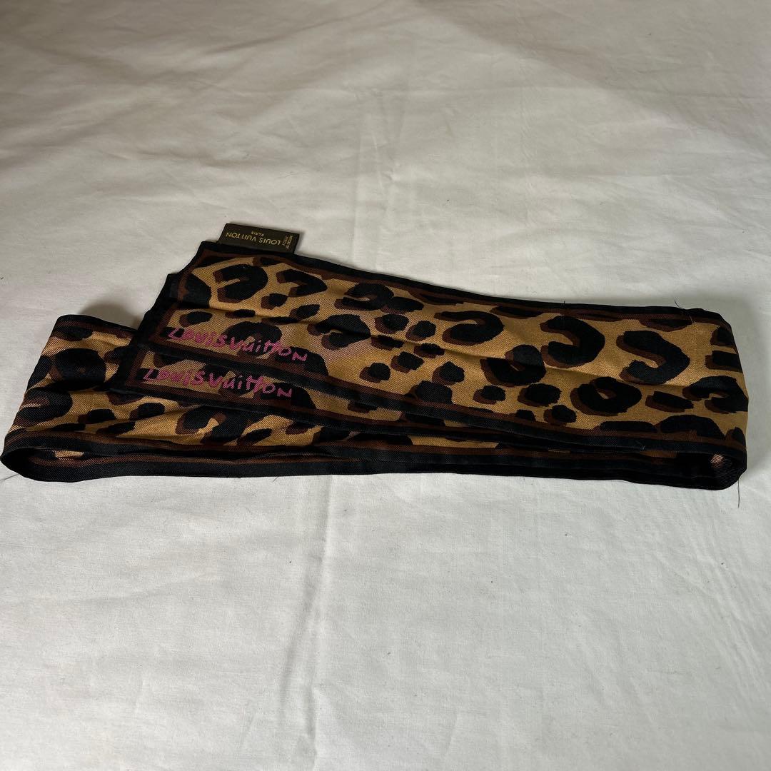 【sk/?/1】Louis Vuitton ヒョウ柄 スカーフ 楽天市場】LOUIS VUITTON ルイ ヴィトン バンドー スカーフ リボン