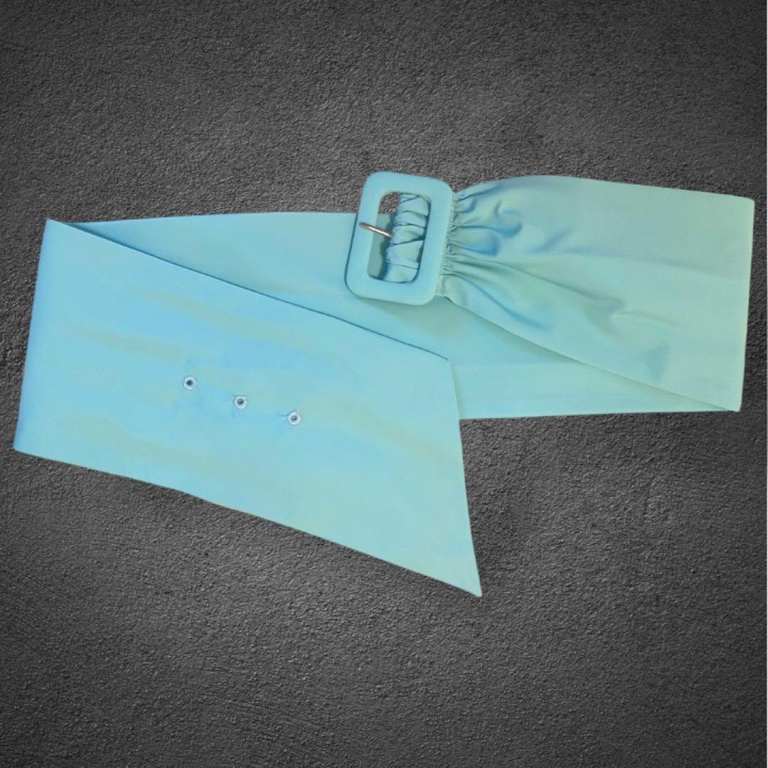 M´S GRACY 水色 バルーンワンピース エムズグレーシー ブルー ドレス