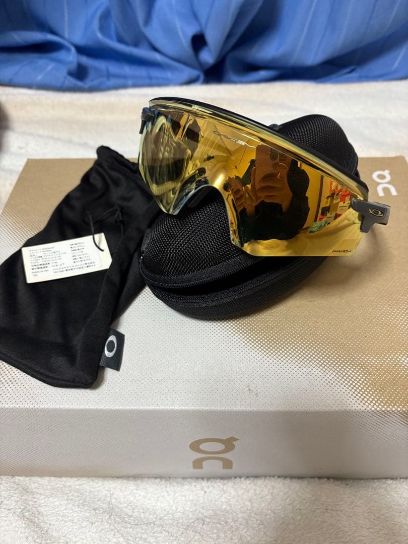 メ*ん様 OAKLEY encoder スポーツサングラス ゴールドミラー OAKLEY(オークリー)スポーツサングラスENCODER(エンコーダー)アジア
