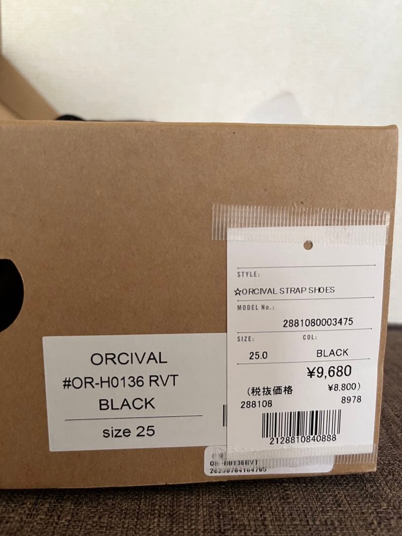 Orcival ストラップシューズ　ブラック　25.0cm