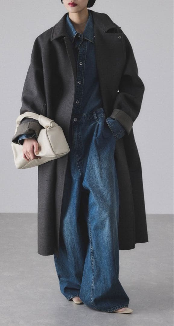 2025AWアダムエロペADAM ET ROPE'ソモウリバーロングコート美品 - メルカリ