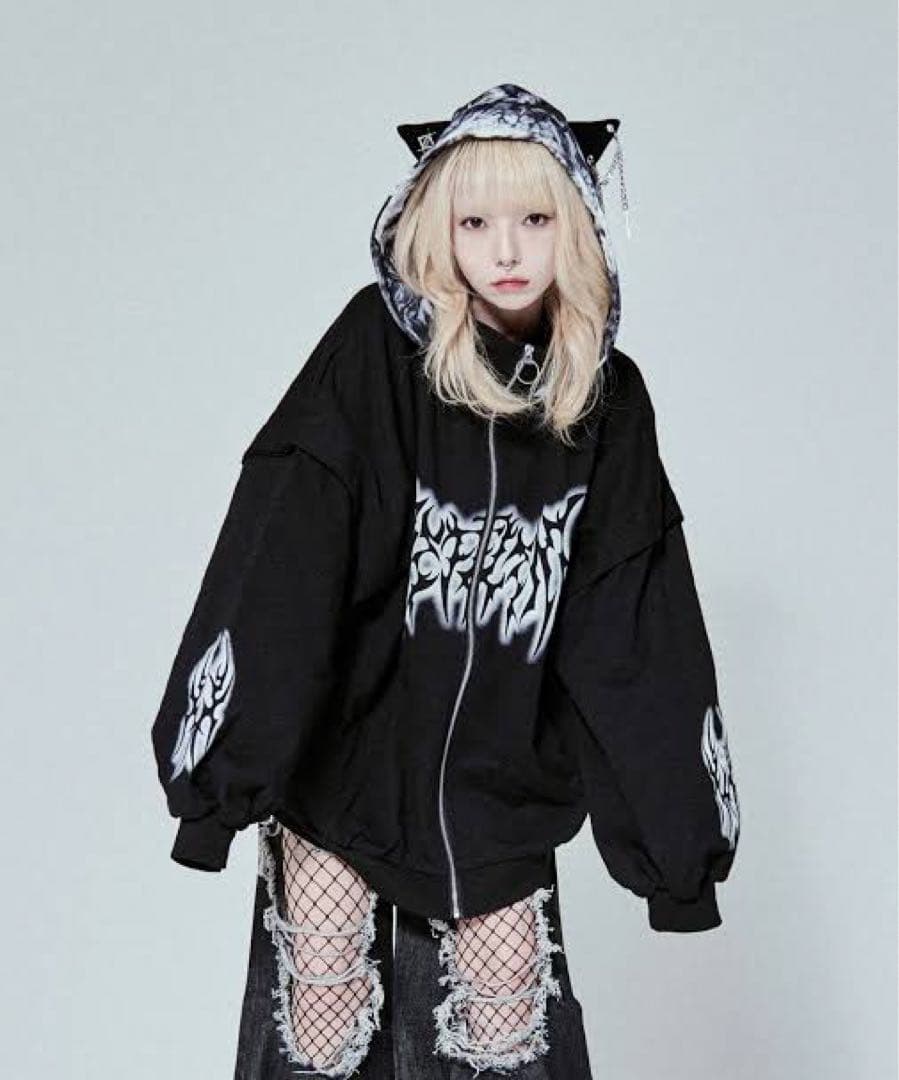 REFLEM レフレム 猫耳パーカー REFLEM（レフレム） パーカー 「REFLEM/レフレム」猫耳ZIPパーカー