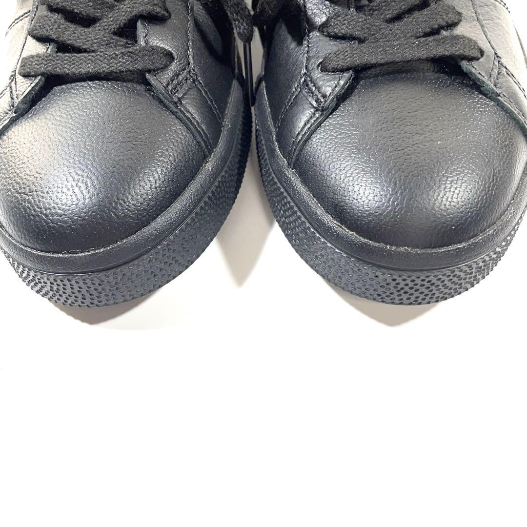 新品 未使用 オニツカタイガー レザー スニーカー ブラック 黒 23.5cm