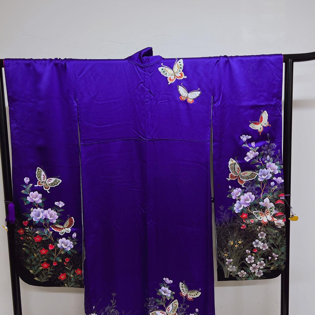 振袖 金彩 彩箔 蝶 牡丹 撫子 菖蒲 桔梗 晴れの日 成人式 着物 013tz