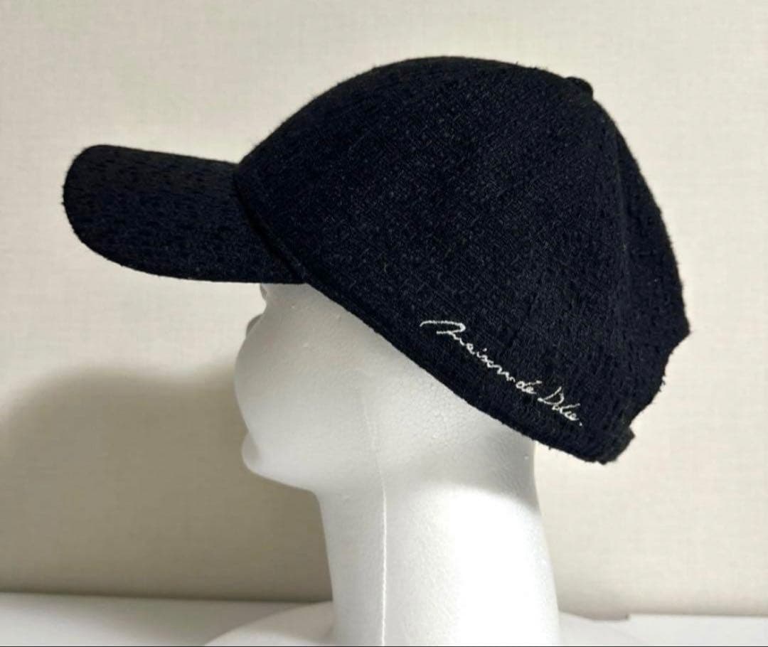 Maison de Dolce. メゾンドドルチェ ツイードキャップ ブラックF