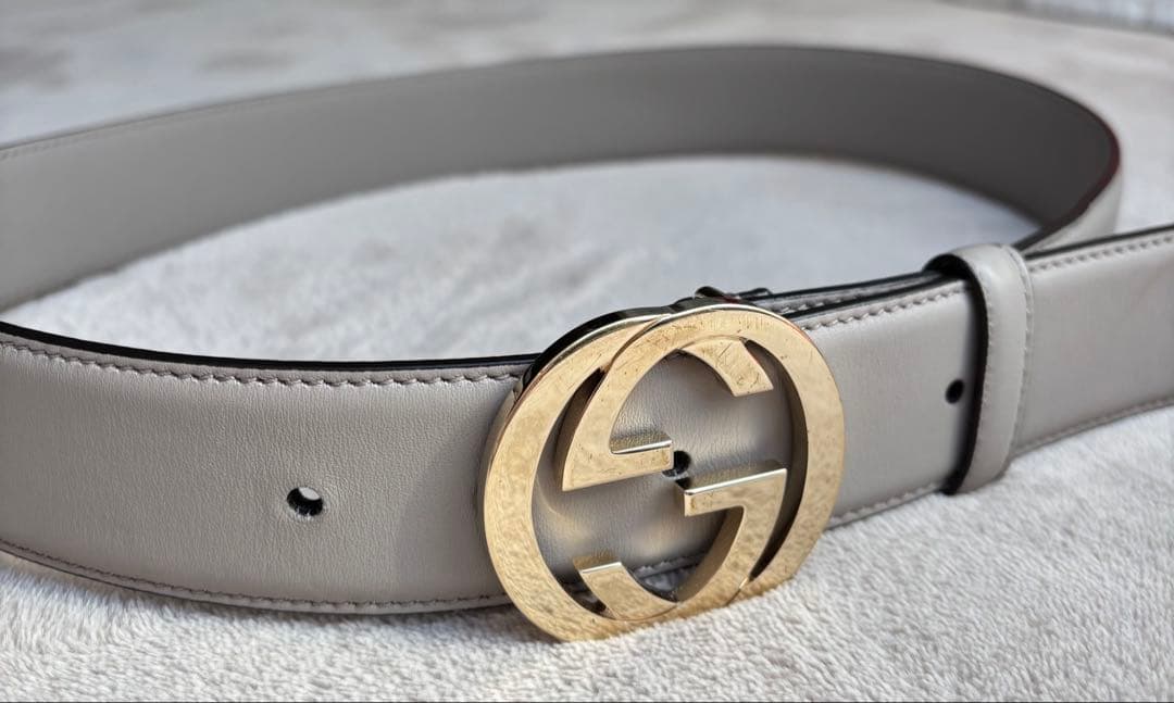 GUCCI グレー チ インターロッキング ベルト 546386