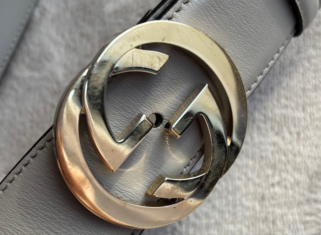 GUCCI グレー チ インターロッキング ベルト 546386