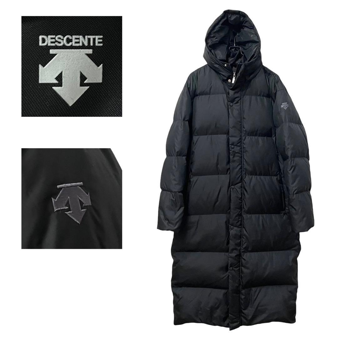超美品!! DESCENTE デサント ベンチコート ダウン ロング ブラック