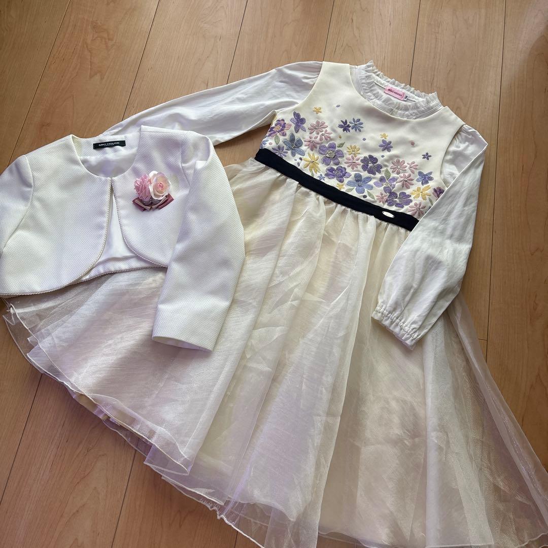 120㎝ アナスイミニ 刺繍ワンピース ミキハウス ボレロ フォーマル