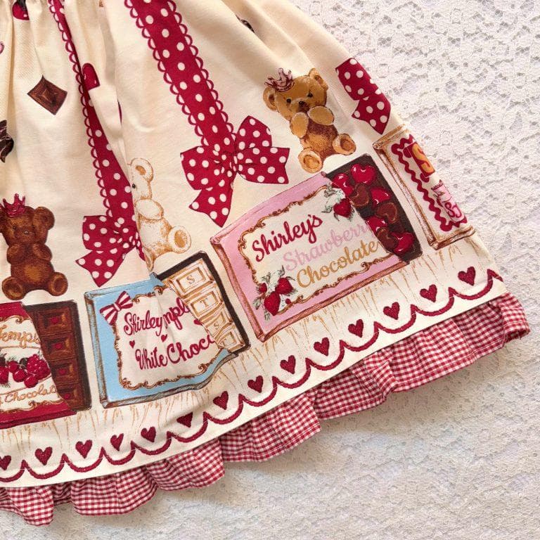 ♥シャーリーテンプル♥チョコレートスカート♥130♥くま♥アイボリー