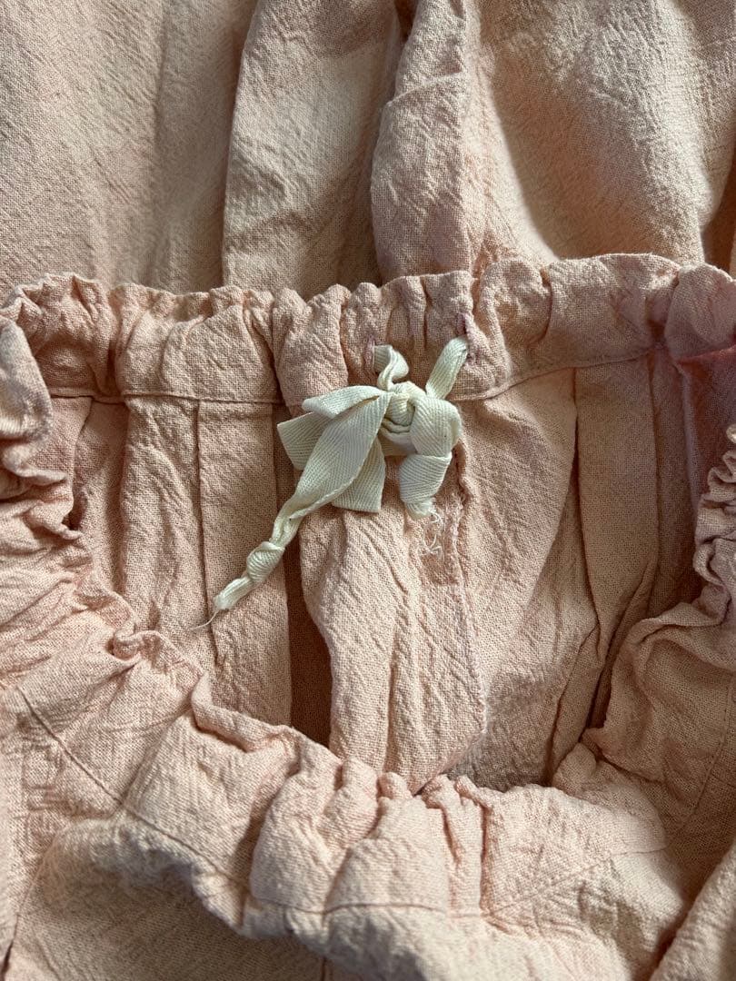 お値引き☆cheer札幌 hibi コットンリネン先染めパンツ 薄ピンク