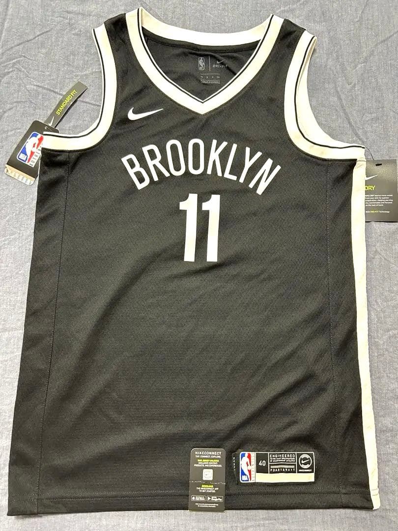 【h1ka】Nike Nets Irving 11 ジャージ Nike NBA Brooklyn Nets Kyrie Irving 11 Fan Edition Jersey White