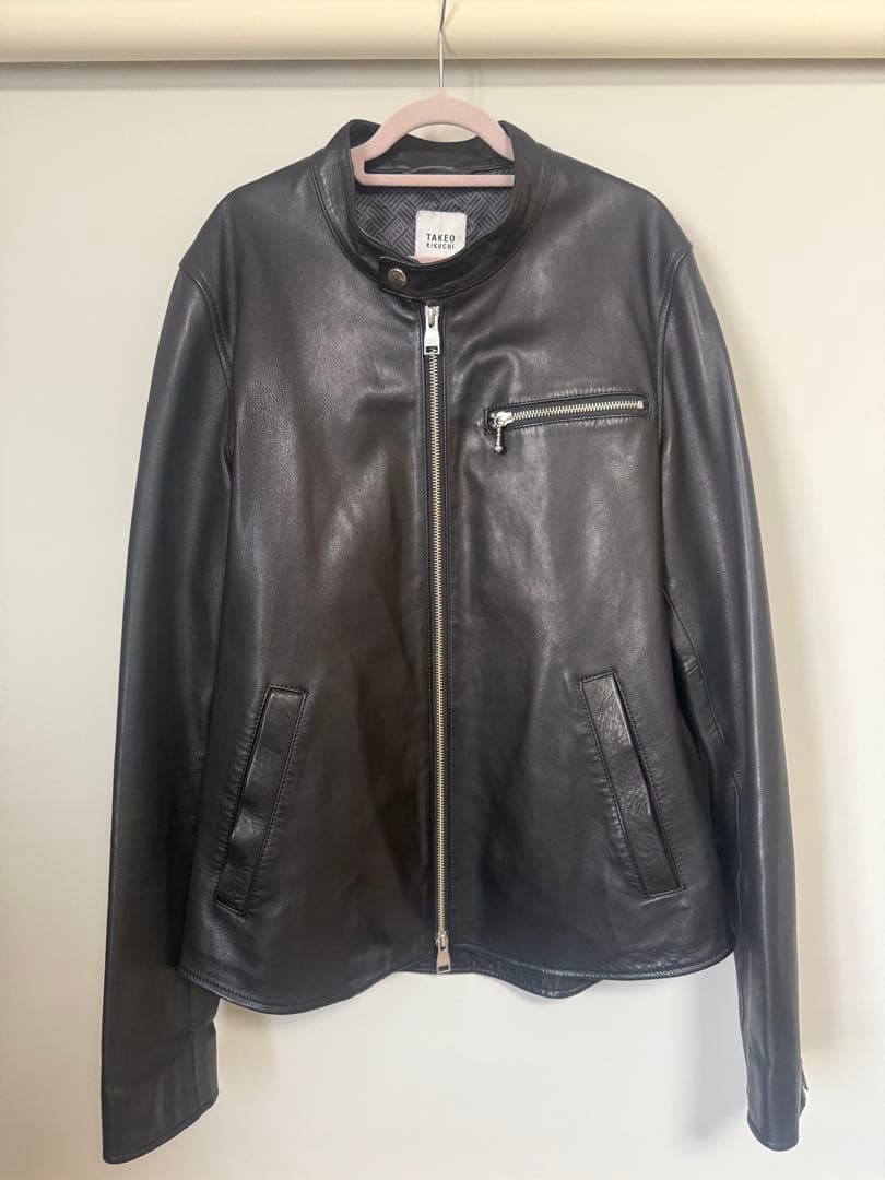 レザーライダースジャケット　TAKEOKIKUCHI tk.TAKEO KIKUCHI（ティーケータケオキクチ） 【WEB限定