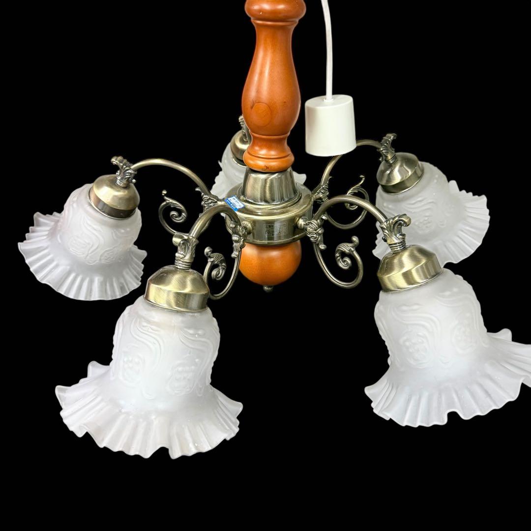 美品】KISHIMA キシマフリルランプ 5灯 シャンデリア GEM-860C - メルカリ