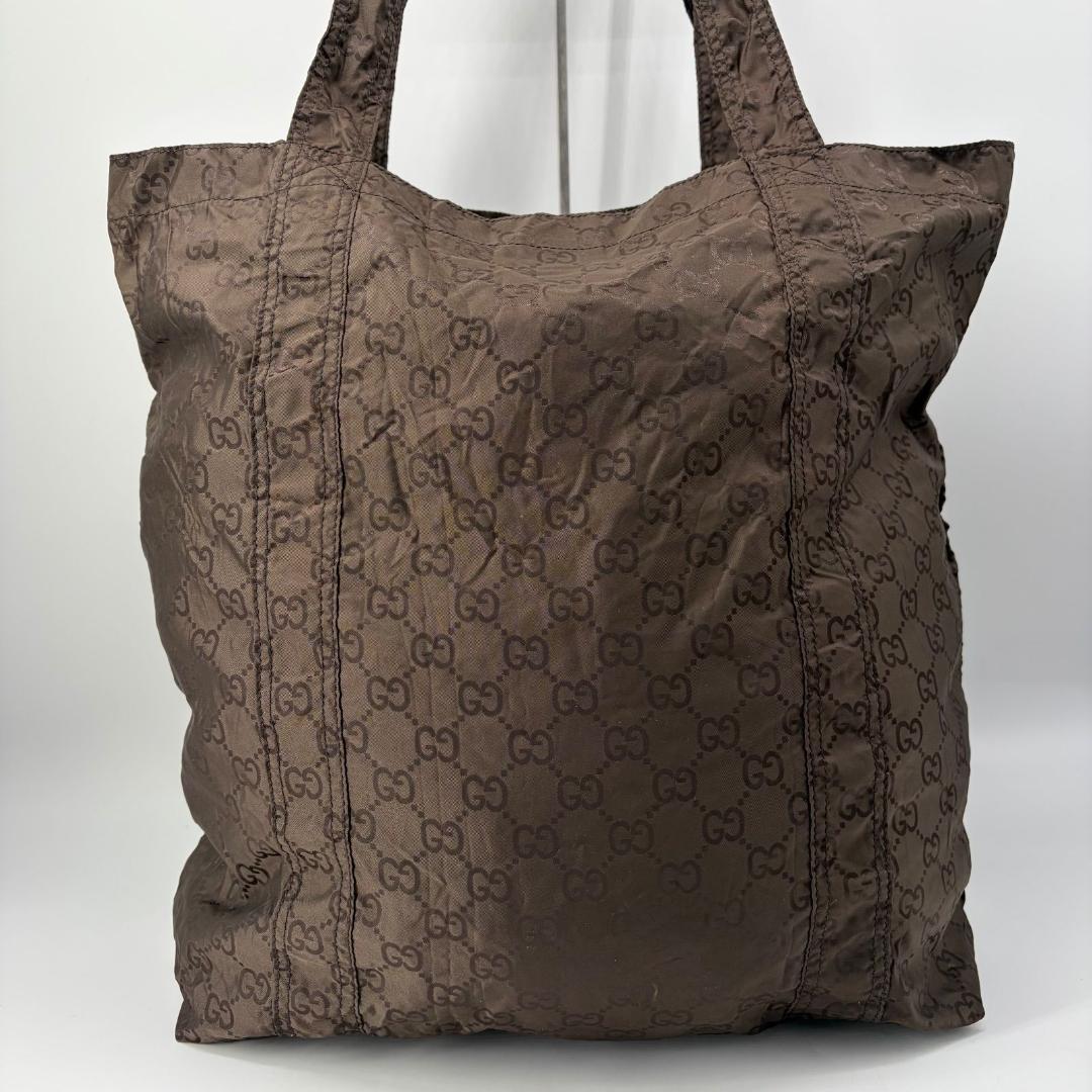 17724✨GUCCI トート エコバッグ テディベア 熊 ナイロン 犬 GG柄