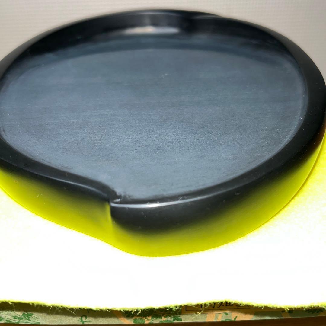 ⭕️雨畑硯 希少 桃研 雨畑真石 大阪きくや筆本舗製 美品 硯側ツルツル